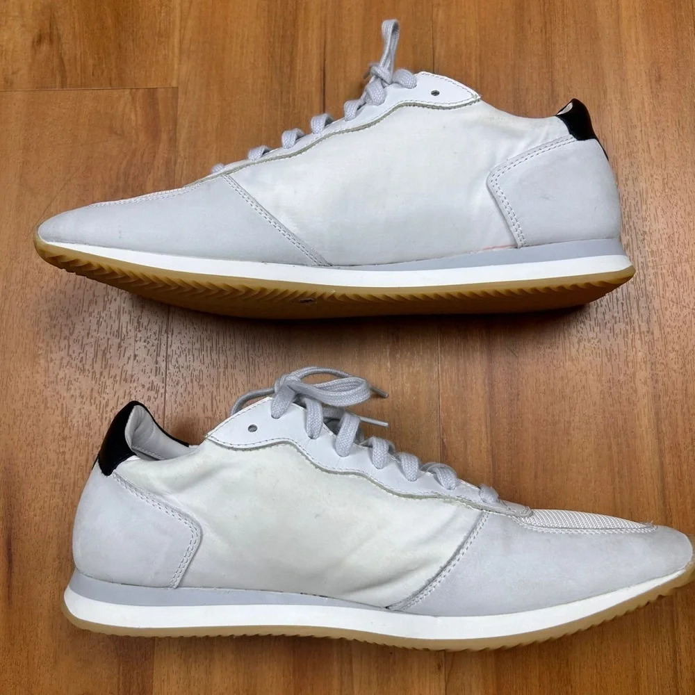 Oliver Cabell‎ White Sneakers Women Size 42 Gray Accent Casual Shoes